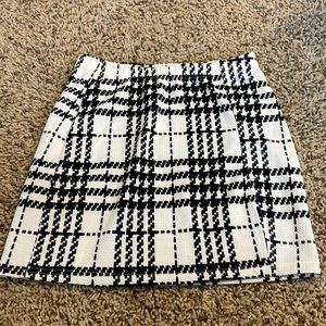 Shein black and white skirt